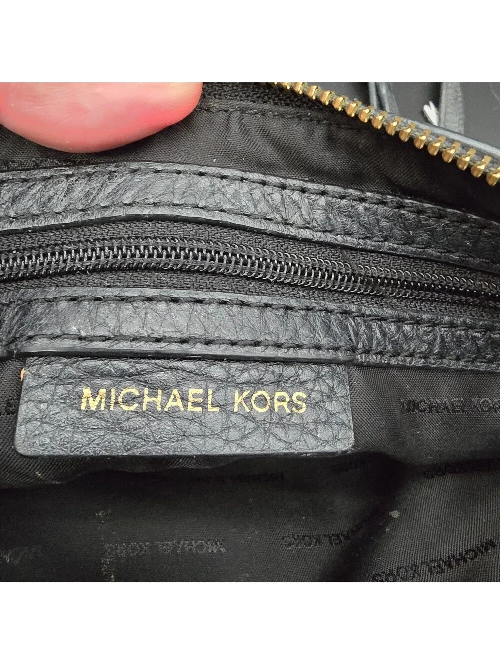 Michael Kors Trisha Medium Pebbled Leather Triple Compartment Crossbody Bag